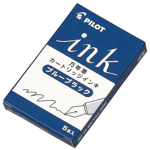 Pilot Fountain Pen Ink Cartridge, Set of 5, Blue Black, IRF-5S-BB