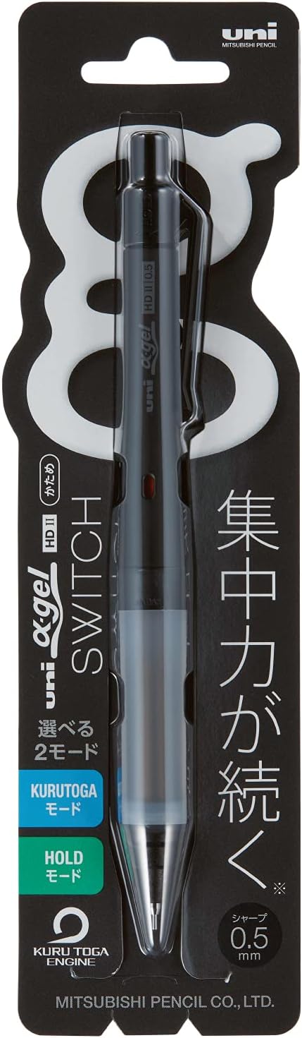 Mitsubishi Pencil Pencil Alpha Gel 0.5 Switch, Black M51009GG1P.24