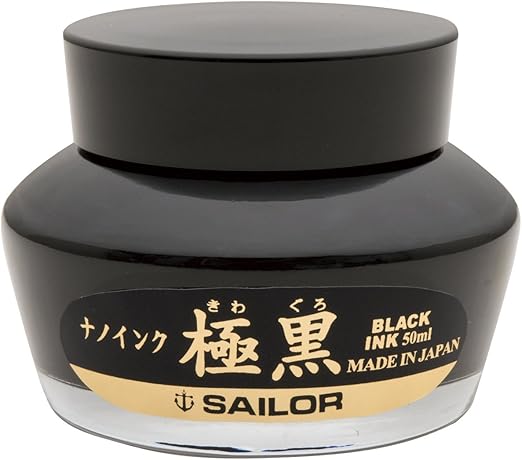Sailor Fountain Pen Ink Bottle Seibuko Blue Black Pigment Ink 50ml