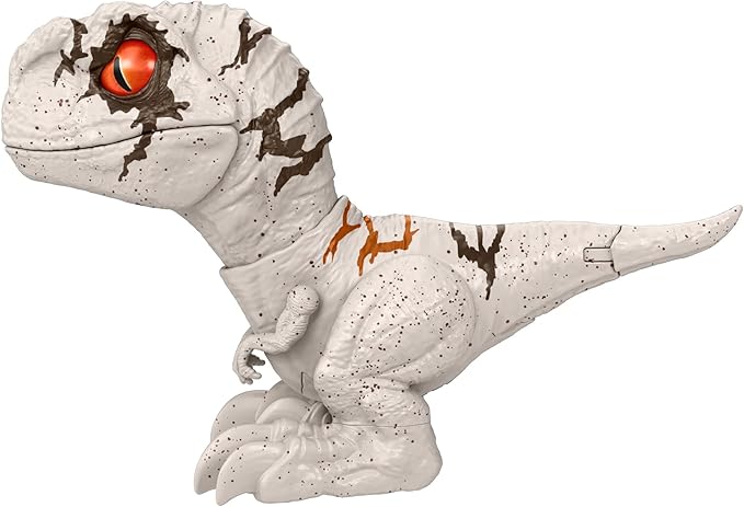 Mattel Jurassic World GWY57 New Ruler, Rampage, Baby Atroiraptor (Ghost), Total Length: Approx. 7.9 inches (20 cm), Dinosaur Toys, 4 Years Old and Up