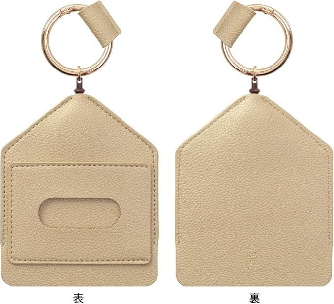 Midori 57462006 Pass Case, Key & Pass Case, 2-Way Reel Included, Gold