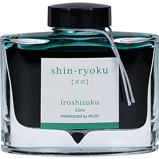Pilot Iroshizuku Bottled Fountain Pen Ink, Shin-Ryoku, Forest Green, Dark Green (69214)
