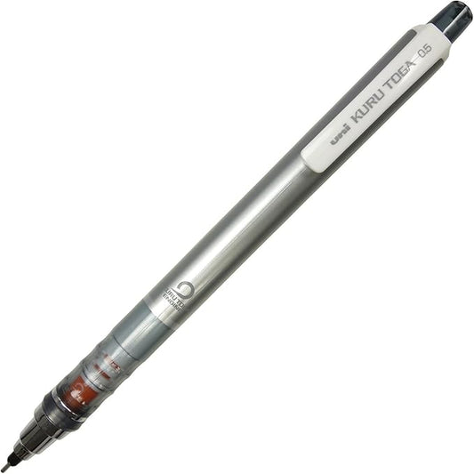 Uni Mitsubishi Mechanical Pencil Uni Kuru Toga Standard Model 0.02 inch (0.5 mm), sliver