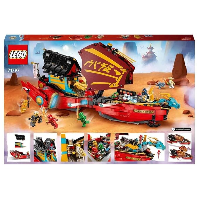 LEGO Ninjago Destiny'S Bounty Race Against Time 71797 Building Toy Set (1,739 Pcs),Multicolor