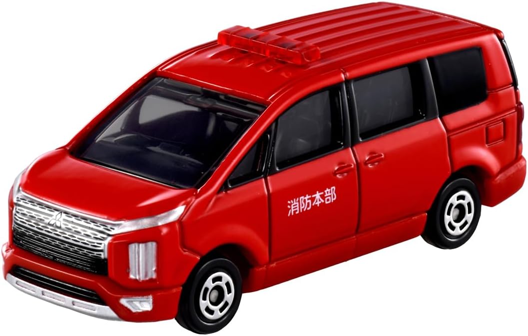 Takara Tomy Tomica No. 50 Mitsubishi Delica D:5 Fire Command Vehicle, Mini Car Toy, Ages 3 and Up
