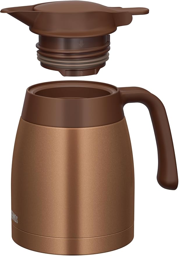 Thermos TTB-1001 BWG Stainless Steel Pot, Brown Gold, Insulated Tabletop Pot, Vacuum-Sealed Bottle Structure, Keeps Contents Hot or Cold