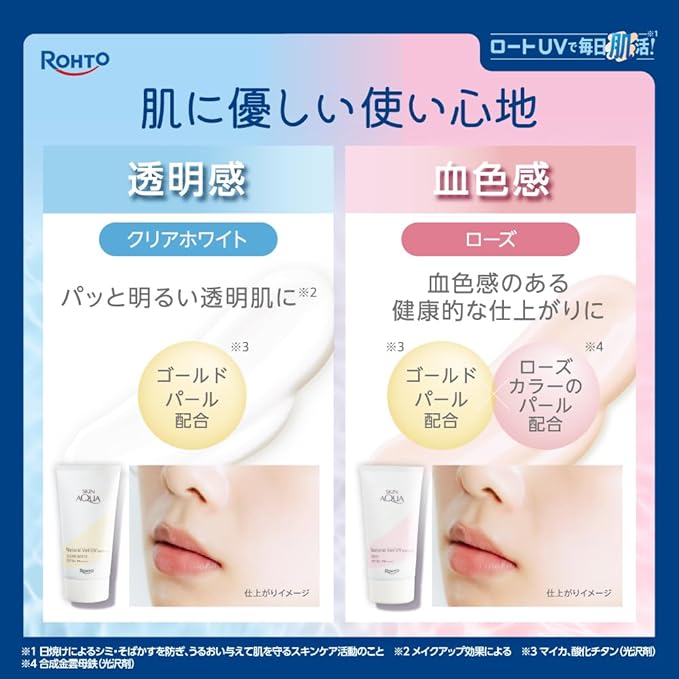 Skin Aqua Tone Up Natural Veil UV Essence Rose