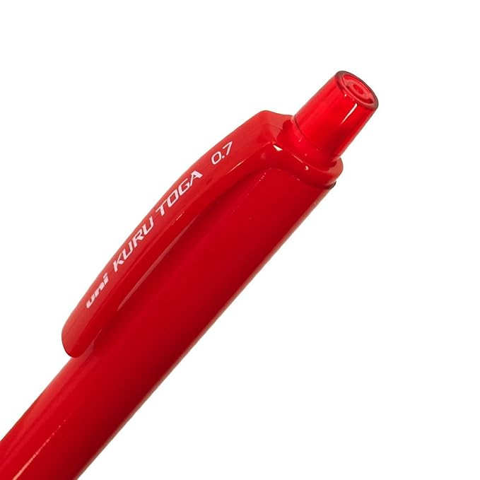 Uni Mechanical Pencil Kurutoga Standard 0.7mm, Red Body with Red Color Lead (M7450C1P.15)