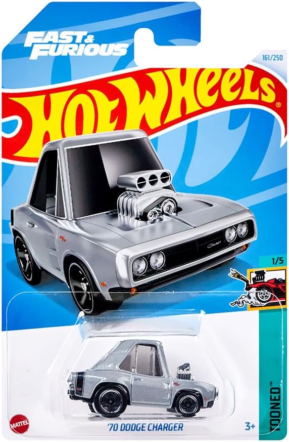 Hot Wheels HXR25 Basic Car '70 Dodge Charger Vehicle Toy Mini Car 3 Years Old and Up Silver