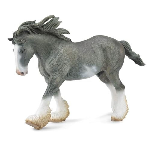 CollectA Clydesdale Stallion, Black Sabino Roan
