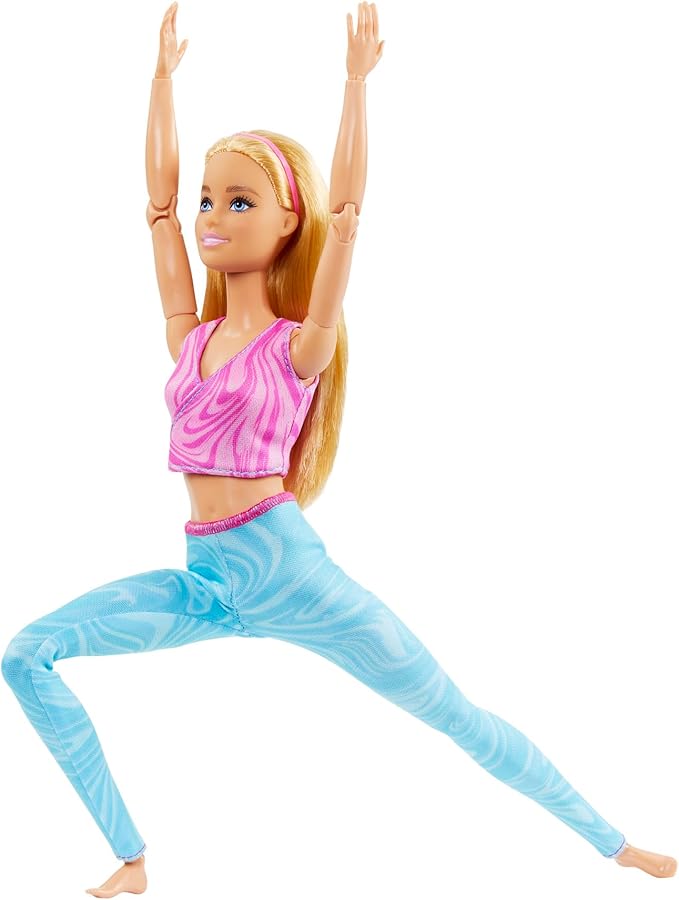 Barbie Cute Pose! Pink Blue Theme House Barbie Doll 3 Years Old Pink Blue HRH27