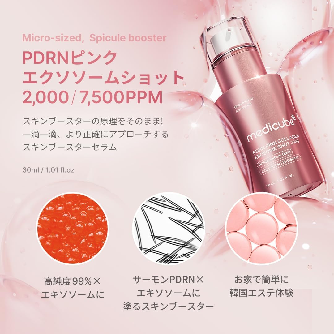 Medicube PDRN Pink Exosome Shot 7500 Needles To Paint Serum Pores