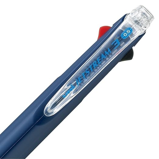 Uni Ballpoint Pen Jetstream 3 Color Black, Red, Blue Ink 0.5mm, Navy (SXE340005.9)