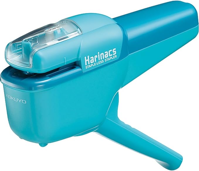 Kokuyo SLN-MPH105G Harinacs Press Stapleless Stapler, No Hole, Green