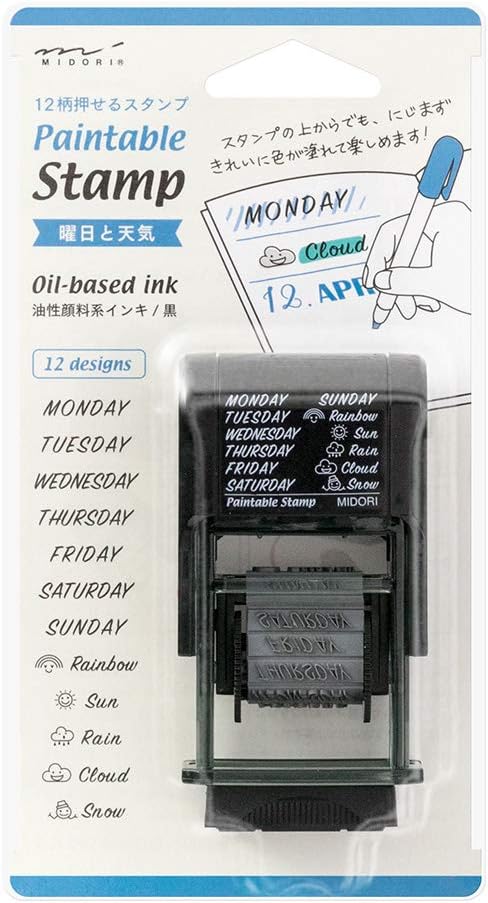 Midori 35376006 Rotating Stamp, List Patterns