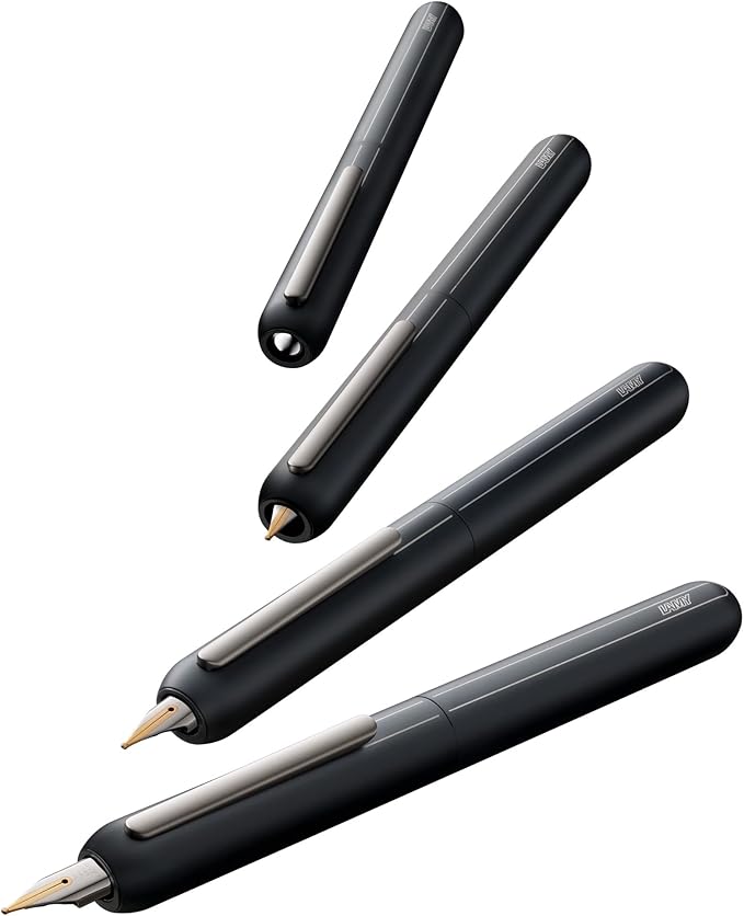 LAMY Dialog 3 Fountain Pen, Fine Nib, L74BK-F, Black, Dual Use