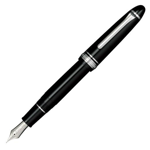 Sailor Profit 1911 Standard Large Black Glossy Silver trim 21Kt MEDIUM nib Fountain Pen