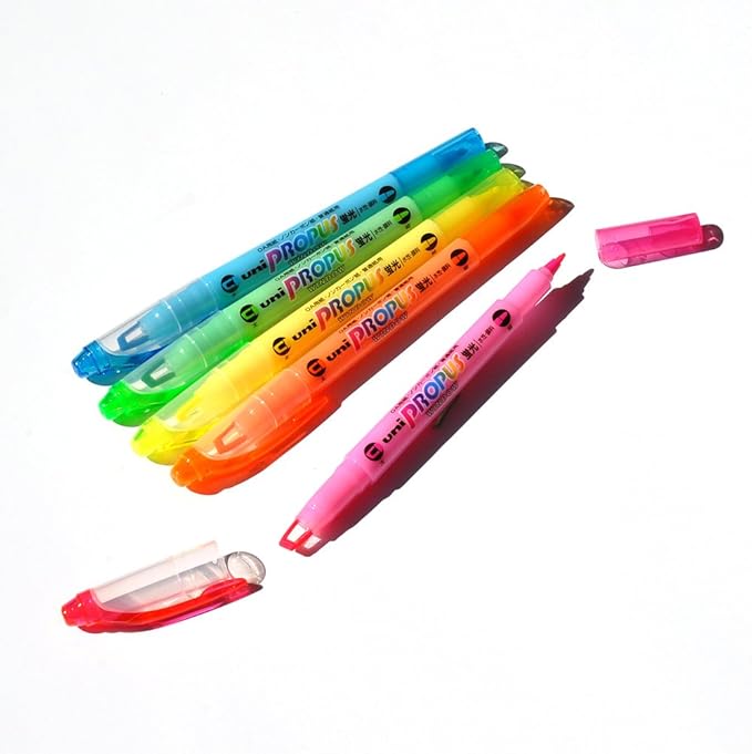Uni Mitsubishi Pencil Highlighter Propass Window 5 Colors PUS-102T.5C 6cm x 14cm