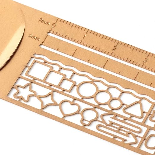 Midori 42290006 Clip Ruler, Copper A