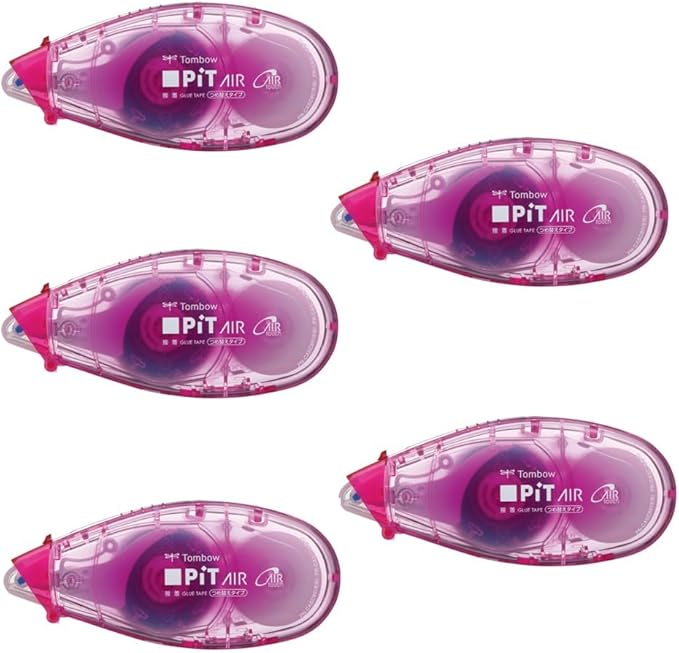 Tombow PN-CASC80-5P Pit Air Mini, Refill Type, Pink, Pack of 5
