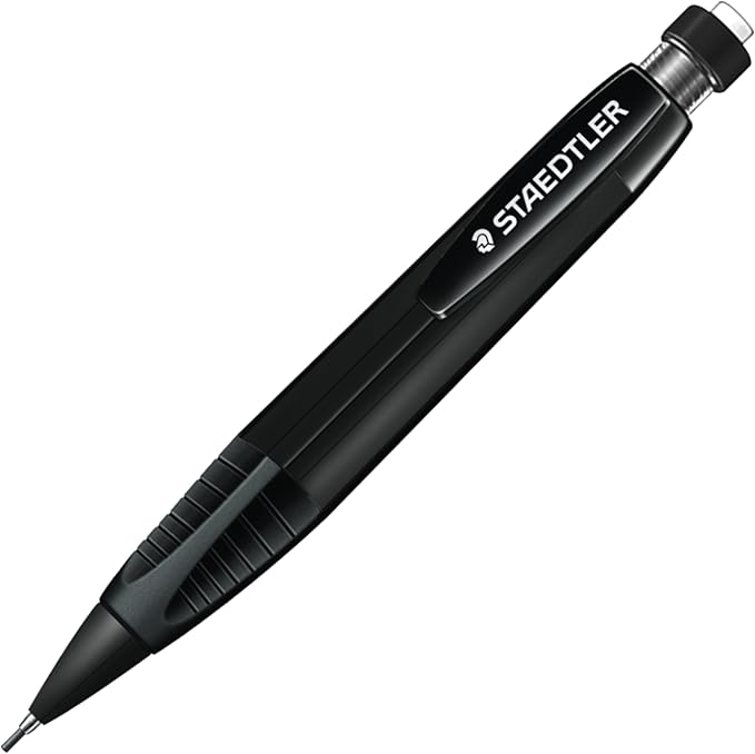 Staedtler Mechanical Pencil, 0.05 inches (1.3 mm), Triangular Shank, White 771-0