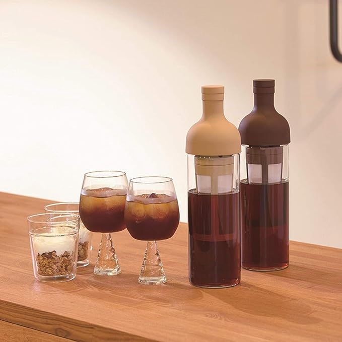 Hario Cold Brew Iced Coffee Filter in Bottle (650ml, Brown) (FIC-70-CBR)