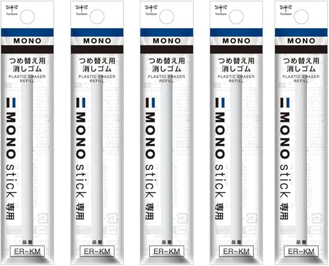 Tombow Pen Eraser Mono Stick Mono Color 5 Pens (MONO-Eraser Pen Shape) Retractable Holder Eraser JCC-121A-5P