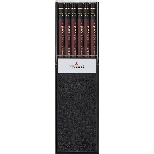 Uni Wooden Pencil, 4B, Box of 12 (HU4B)