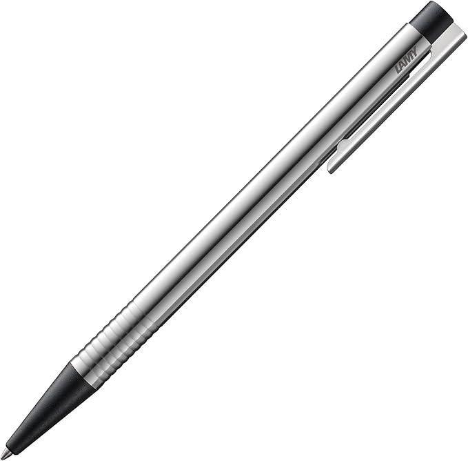 LAMY Ballpoint Pen, Oil-Based, Logo, Stainless Steel, Hairline, L206