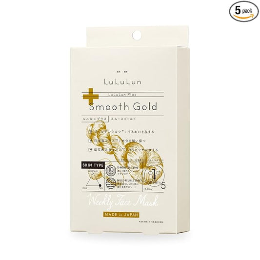 Lululun Plus -Smooth Gold- Mask 30ml/1fl.oz x 5 Sheets