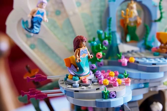 LEGO Disney The Little Mermaid Royal Clamshell 43225 Building Set (1,808 Pieces),Multicolor