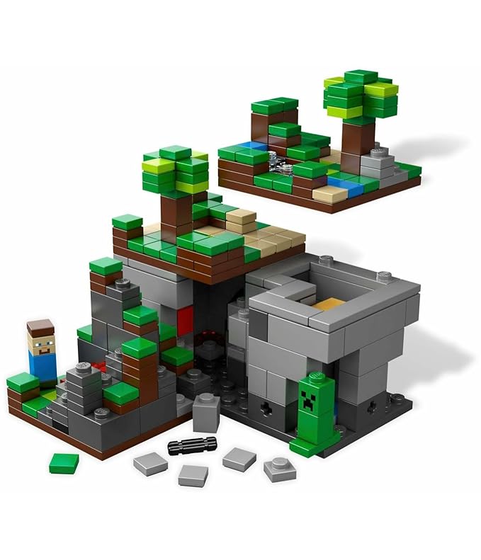 LEGO Toy, Game Dimensional Minecraft 21102, Fantastic Structures & Essential Creative Play Building Blocks Multicolor