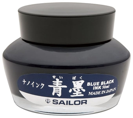 Sailor Fountain Pen Ink Bottle Seibuko Blue Black Pigment Ink 50ml