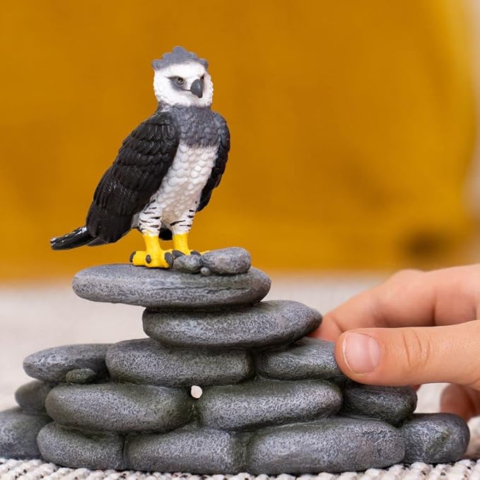 Schleich Wild Life, Wild Rainforest Jungle Animal Toys for Boys and Girls, Harpy Eagle Toy Bird Figurine, Ages 3+