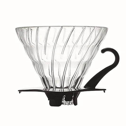 Hario Glass Coffee Dripper, Size 02, Black