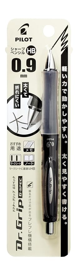 Pilot Mechanical Pencil Dr. Grip G-Spec, 0.9mm, Black (HDGS-60R9-B)