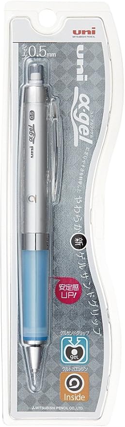 Mitsubishi Uni Alpha-Gel Mechanical Pencil, Automatically Rotating Lead, bule