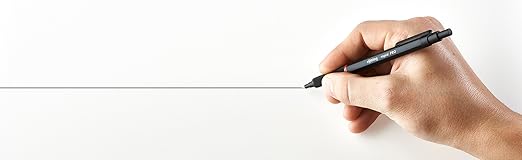 Rotring Rapid PRO Retractable Ballpoint Technical Drawing Pen, Medium Point, Matte Black, Blue Ink (1904292)