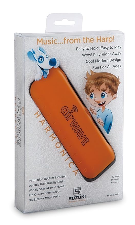 Suzuki 10 holes for children Harmonica Air Wave AW - 1 Orange J