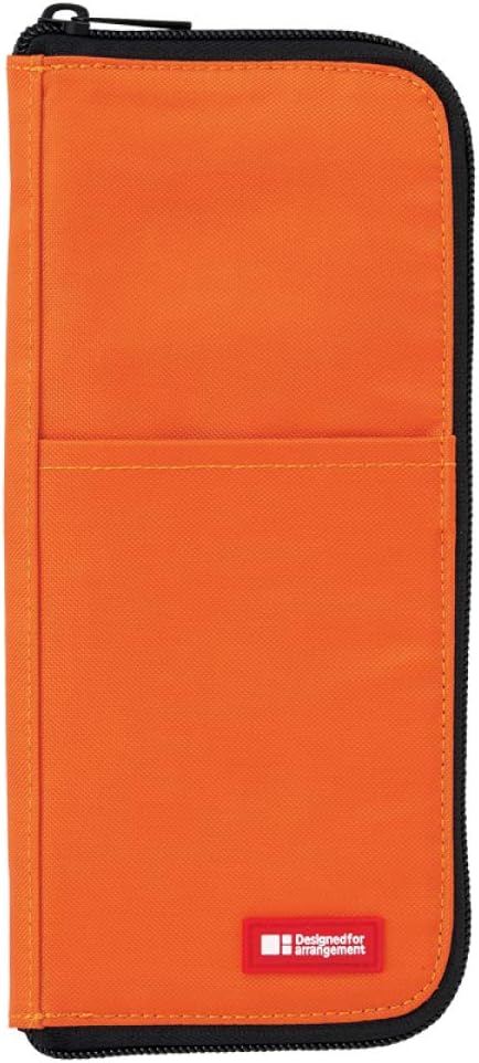 Lihit Lab A7652-6 Flat Pen Case, Yellow-Green