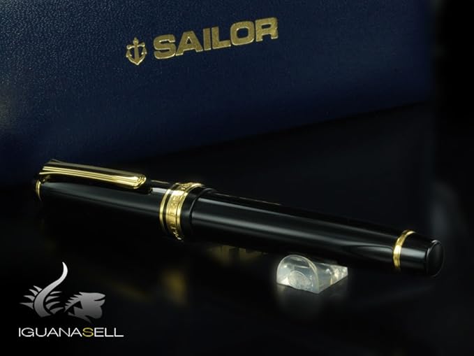SAILOR Sapporo Black 14ct Gold Nib with Gold Plated Trims Fountain Pen