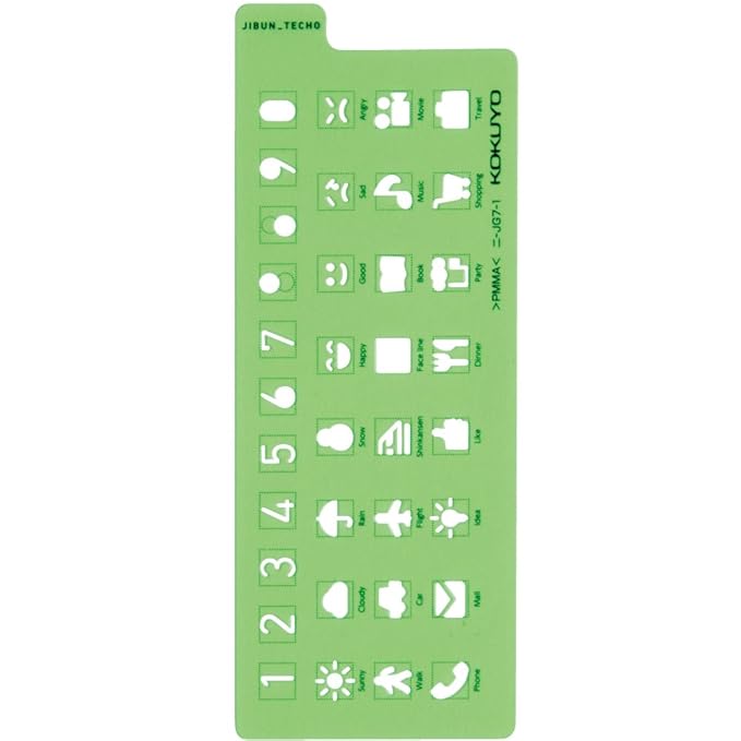 Kokuyo Jibun Techo Accessory Template icon Ver. ニ-JG7-1