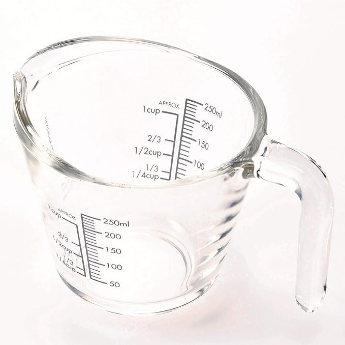 HARIO MJP-250-GR Measuring Cup, 8.5 fl oz (250 ml), Practical Capacity, 8.5 fl oz (250 ml), Gray, Made in Japan