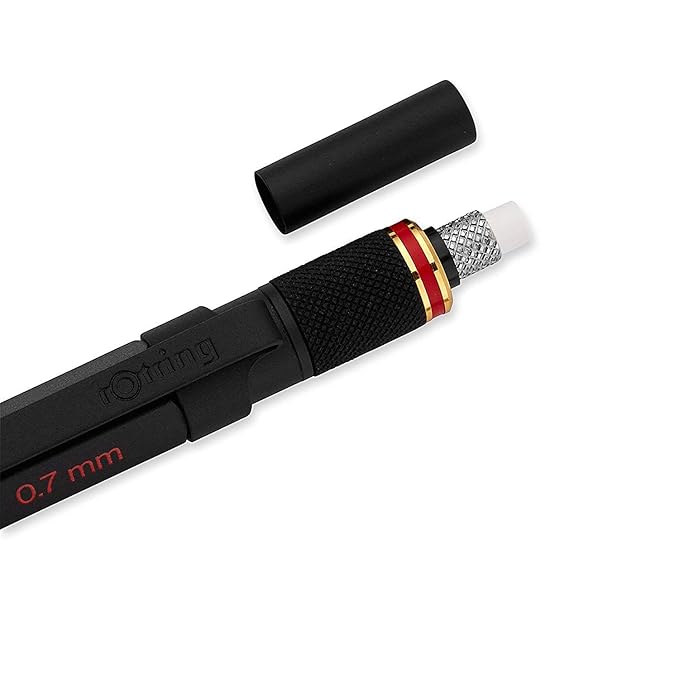 Rotring 800+ Premium Hybrid Mechanical Pencil & Touchscreen Stylus, 0.7mm, Black Barrel