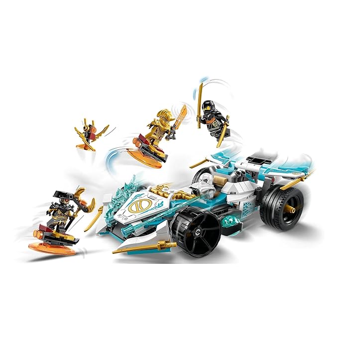LEGO Ninjago Zane's Dragon Power Spinjitzu Race Car 71791 Building Toy Set (307 Pcs),Multicolor