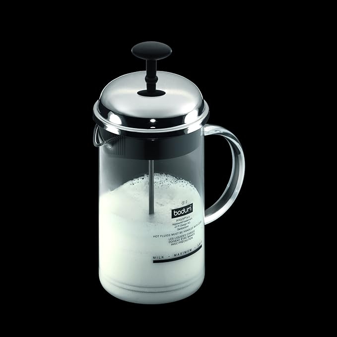 BODUM Milk Foamer Chambord Silver Coffee Cappuccino Cafe Latte 1966-16