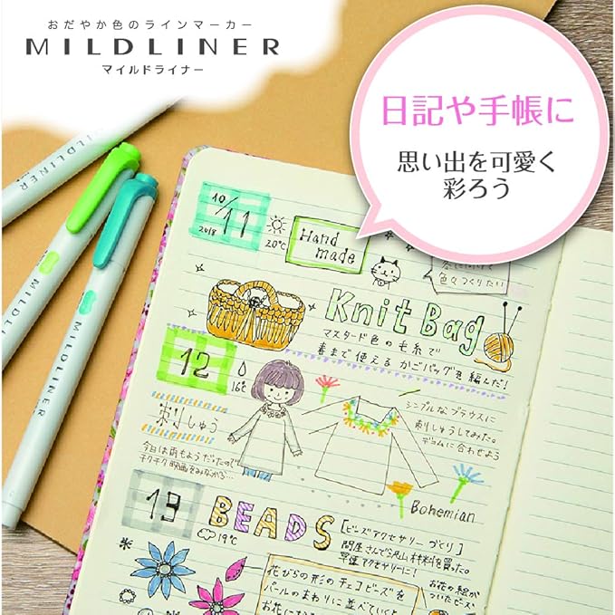 Zebra Highlighter Pens Mildliner 25 Color Set Wkt7 C, Multicolor