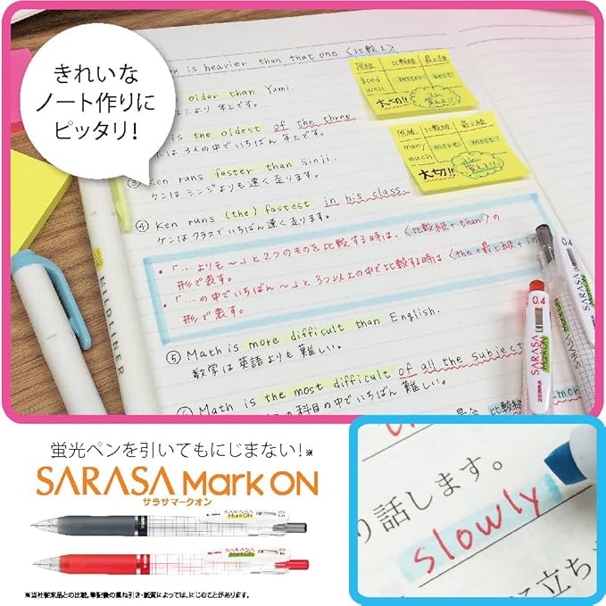 Zebra B-JJ77-BK Sarasa Mark On Gel Ballpoint Pens, 0.5, 10 Pieces (Blue 10pcs)