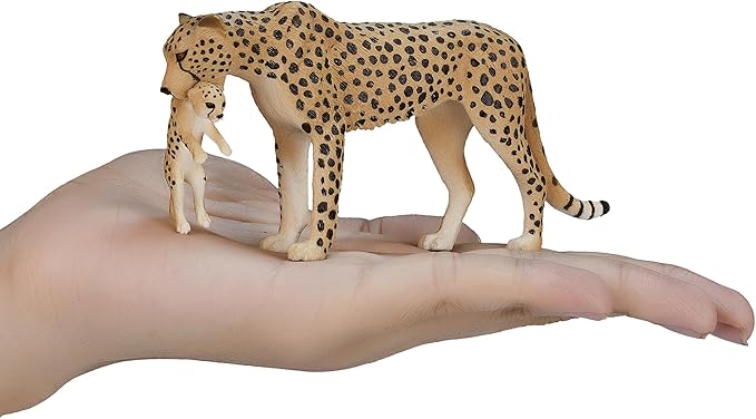 Mojo Cheetah Female with Cub Toy Figure