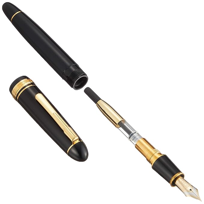 Platinum Fountain Pen President #1 Black and Gold- PTB20000P-Nib: M